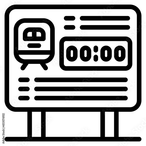 board, schedule, signpost, train, information, directional sign, signboard, vehicle, travelling, travel, transportation, commuter, tramspeed, metro, public transport, mrt, icon, icons, graphic, design