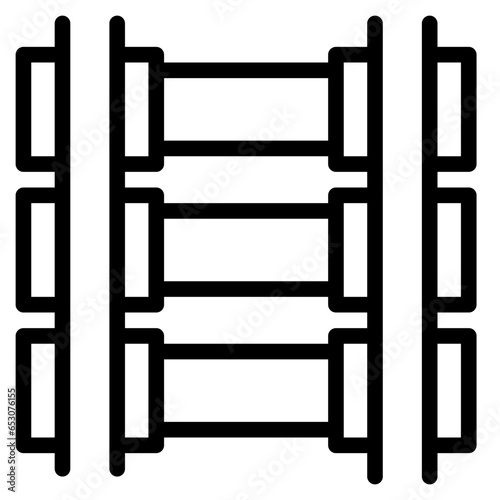  track, transport, train, railway, railroad, transportation,  Icon, Line style icon vector illustration, Suitable for website, mobile app, print, presentation, infographic and any other project.