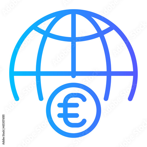 euro gradient icon