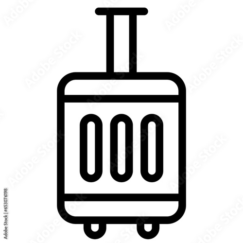  travel, luggage, suitcase, baggage, travelling, train, subway, Icon, Line style icon vector illustration, Suitable for website, mobile app, print, presentation, infographic and any other project.