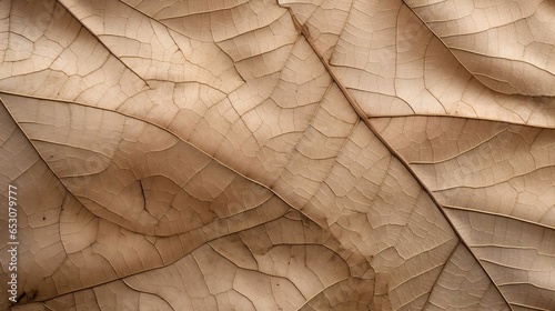 Close up of Fiber structure of dry leaves texture background © Abdul