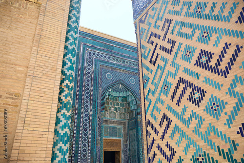 Complex of mausoleums Shahi Zinda in Samarkand, Uzbekistan photo