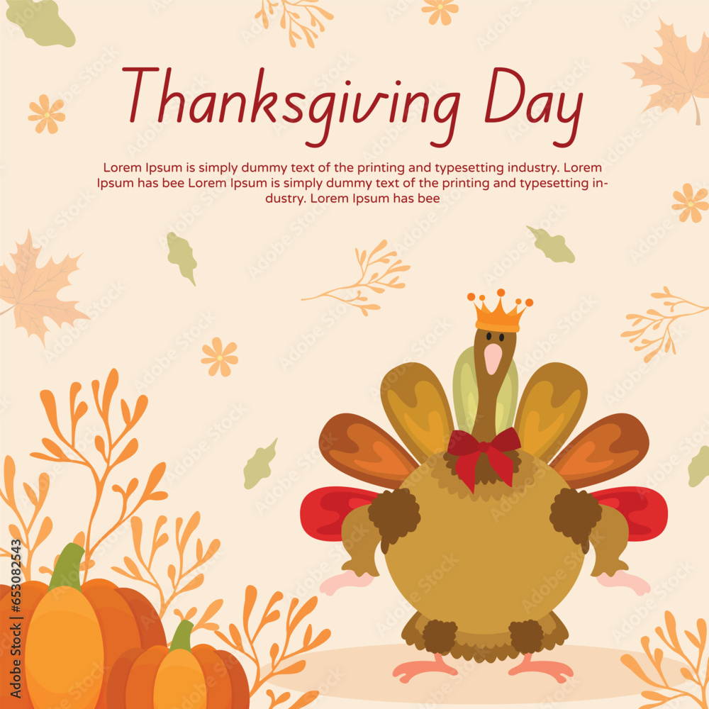 happy thanksgiving day vector illustration design