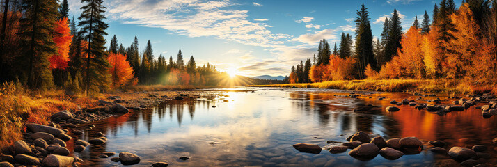 colourful autumn landscapes. AI generativ.