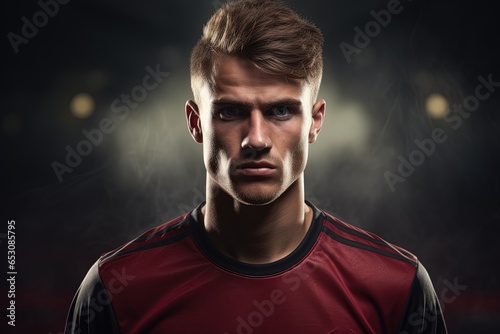 Portrait of soccer player.  © Bargais