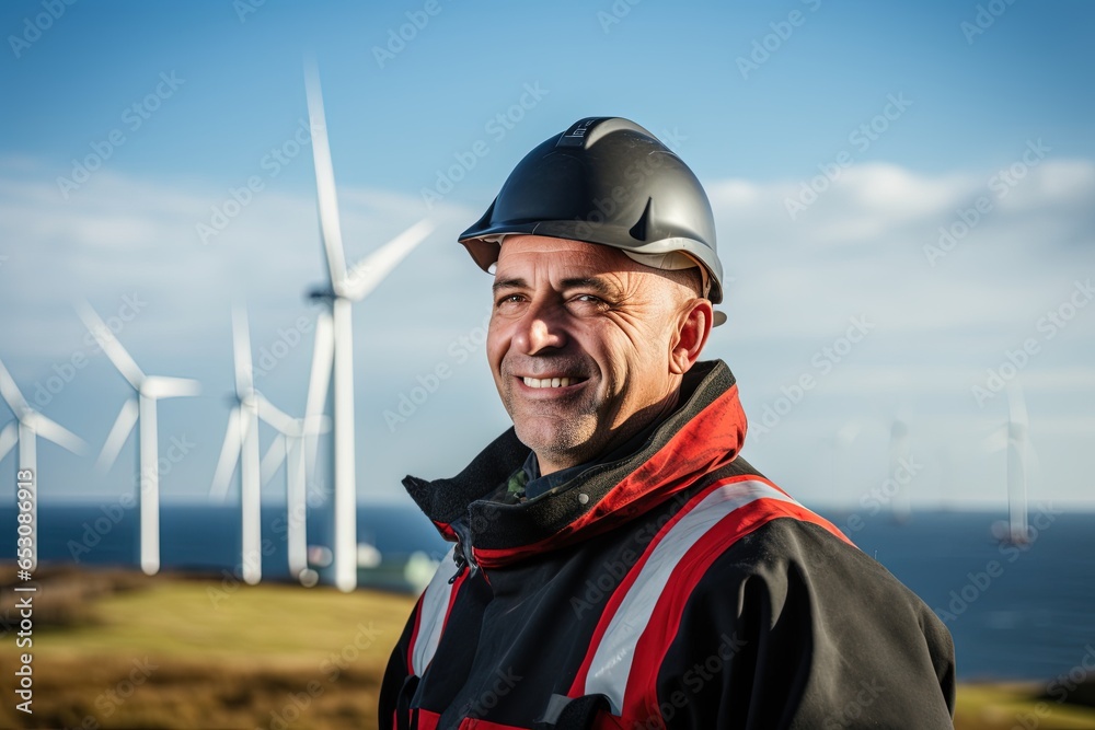 Marine wind farm engineer. Marine wind farm engineer.