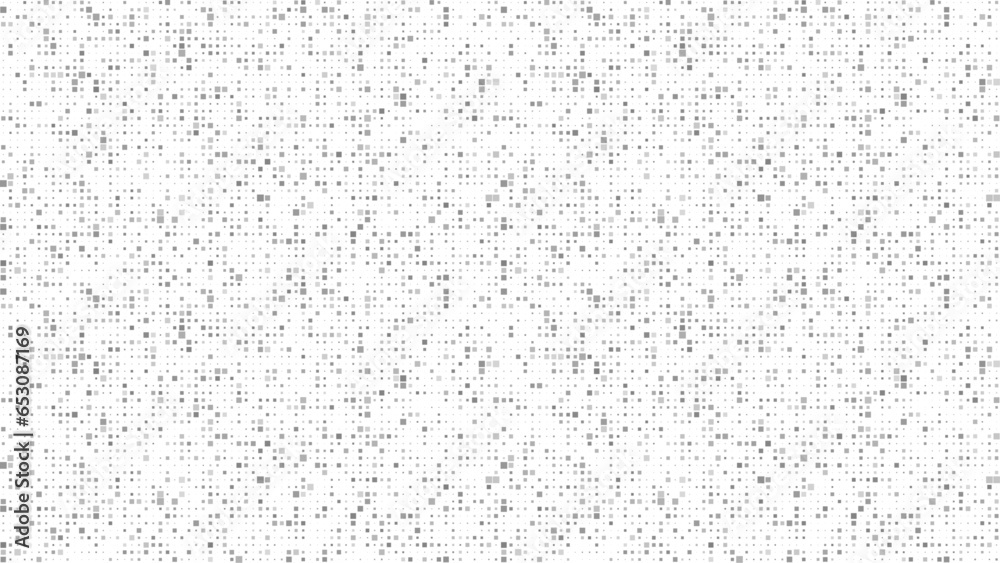 White abstract background with grey dots. Halftone abstract black and white. Vector image - obrazy, fototapety, plakaty 