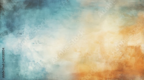 watercolor background art of blue and yellow gold hue on old paper