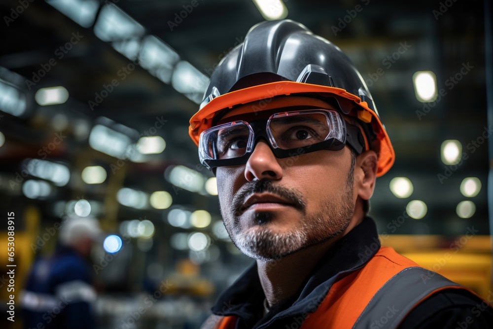 Worker man portrait with glasses. Worker man portrait with glasses.