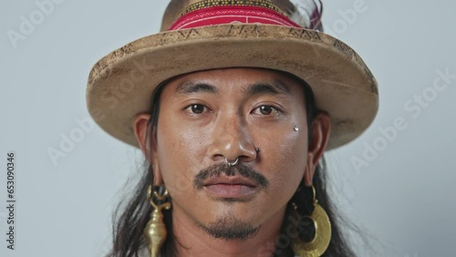 A lot of international people headshots close up. Mix gender. Multiethnic race unity concept. Multiracial person face look camera. Multicultural man. Many different portrait. Multinational community.