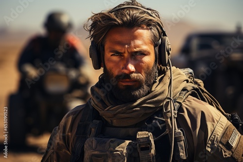 Soldier in desert.