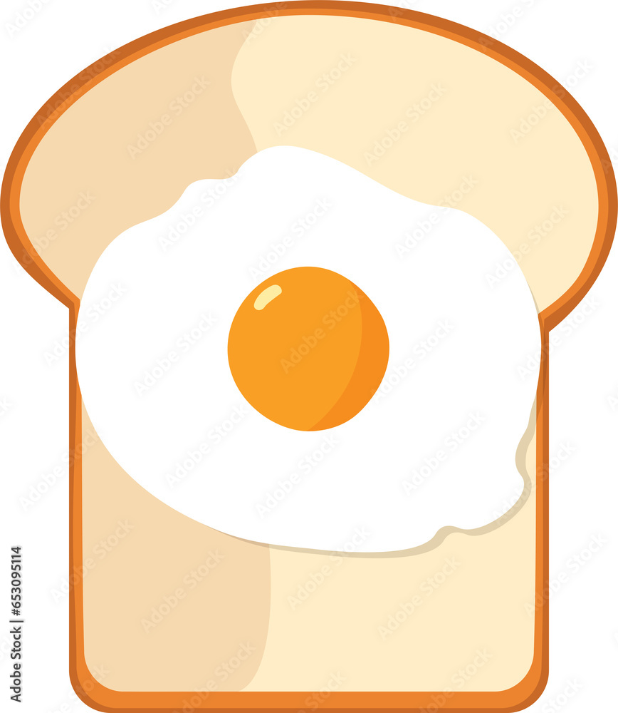 1 slice of brown bread with fried eggs placed on top of the bread 1 slice of brown bread with fried eggs placed on top of the bread