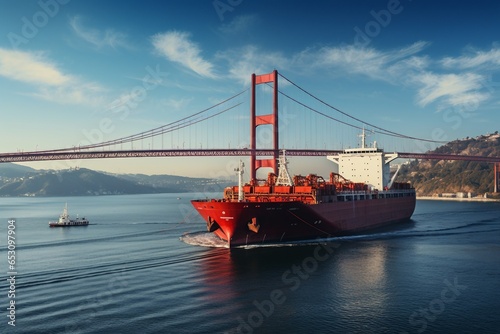 A Tanker Ship's Graceful Navigation photo