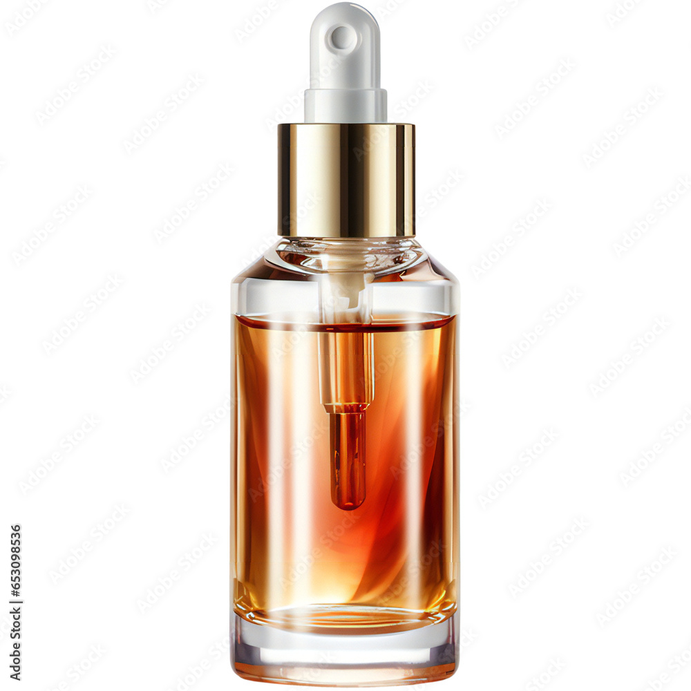 Serum dropper bottle. Essential oil flask isolated mockup isolated on transparent Serum dropper bottle. Essential oil flask isolated mockup isolated on transparent