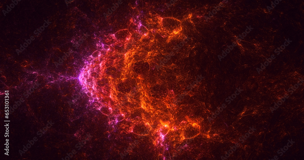 Obraz premium 3D manual rendering abstract colorful fractal light background