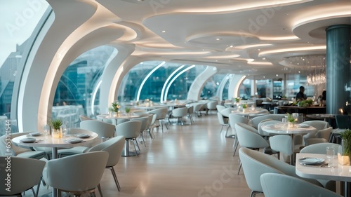Epicurean Elegance A Visual Feast of Trendy Restaurant and Café Designs - Generative Ai © The AI Machine