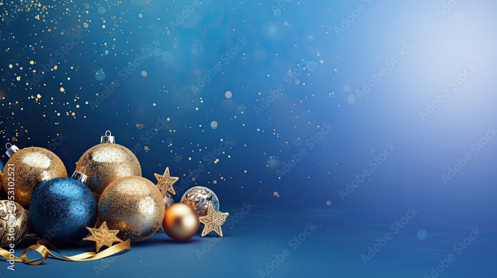 Christmas background with christmas baubles, gifts decoration - Xmas theme Christmas background with christmas baubles, gifts decoration - Xmas theme