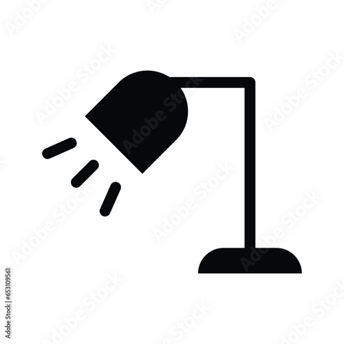 Office desk lamp vector icon