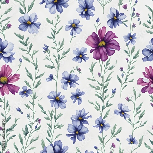 Seamless pattern with flowers