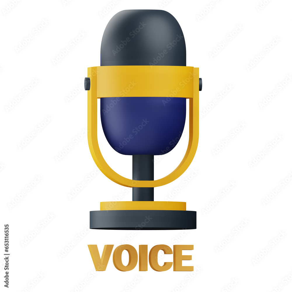 3d Voice Icon With Alpha Background 3d Voice Icon With Alpha Background