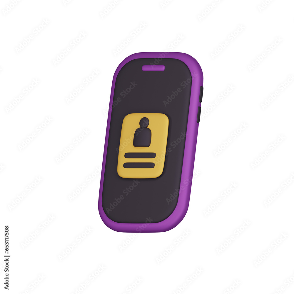Contacts Smartphone App 3d icon Contacts Smartphone App 3d icon