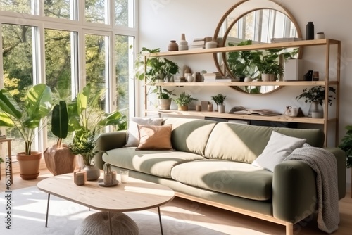 Cozy living room in modern with plant.