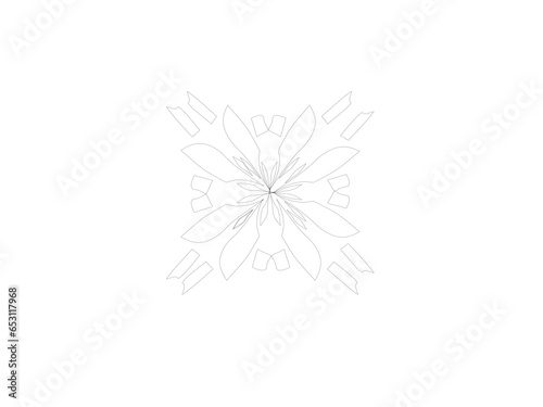 christmas snowflake isolated on white