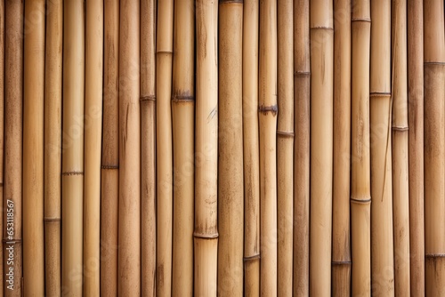 Natural bamboo background. Fence of the dry reeds