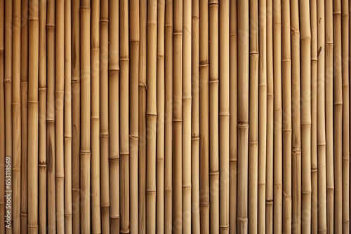 Natural bamboo background. Fence of the dry reeds photo