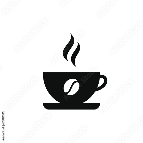 Coffee cup icon isolated on white background