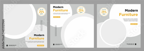 Minimalist furniture sale banner or social media or banner template