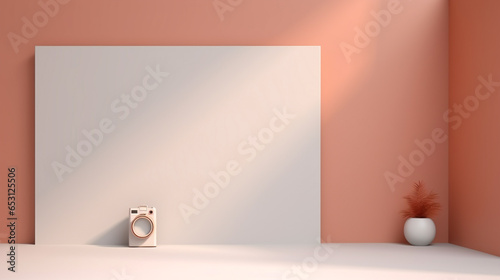 3d illustration Camera on white background with copy space