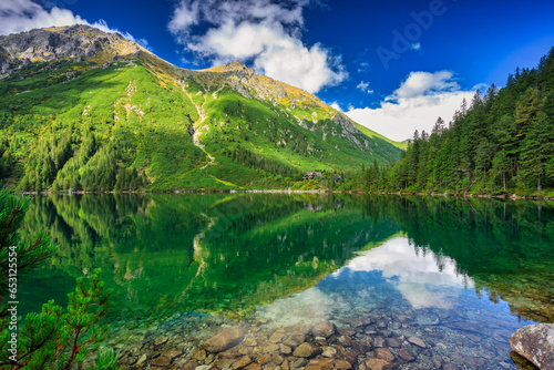 Beautiful Eye of the Sea lake in Tatra mountains, Poland