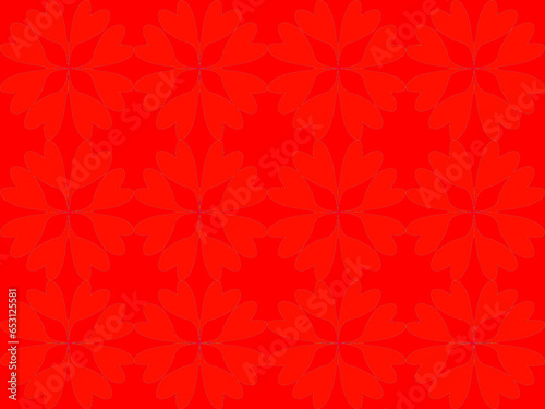 seamless pattern with red flowers