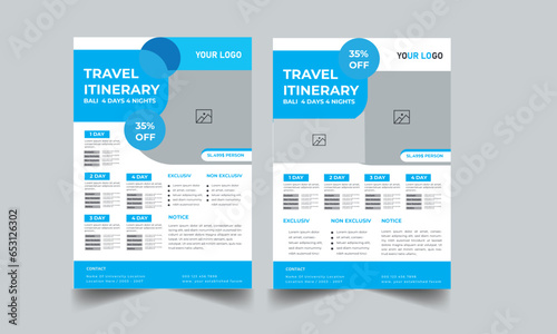 Travel Itinerary Flyer