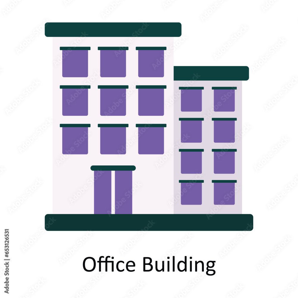 Office Building vector Flat Icon Design illustration. Symbol on White background EPS 10 File Office Building vector Flat Icon Design illustration. Symbol on White background EPS 10 File