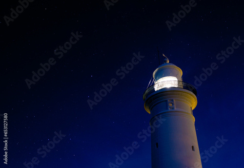 The Macquarie Lighthouse at Vaucluse NSW shot against the stars.