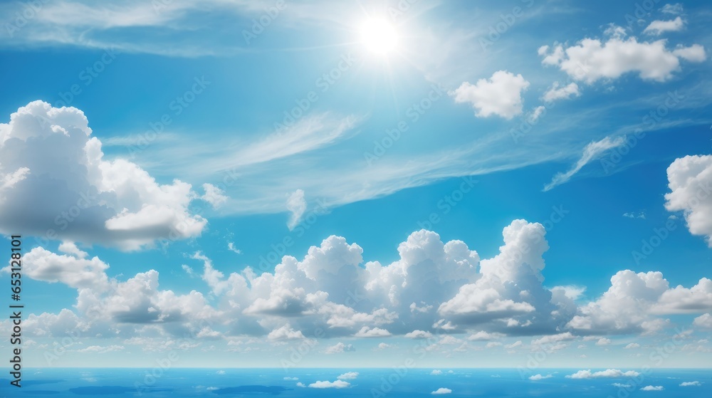 Blue sky clouds for background. Beautiful Panorama of sky
