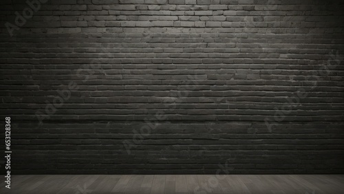 The old black brick wall with empty space for text