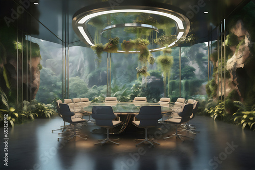 Luxury Futuristic Meeting Room Interior Design