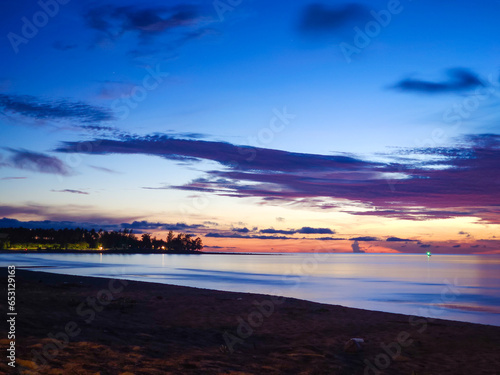 sunset on the beach