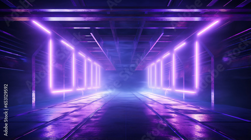 Futuristic Sci Fi Laser Neon Shapes Glowing Light