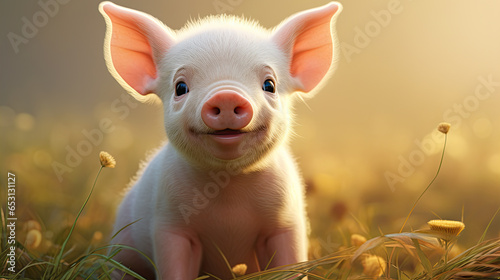 A cute little piggy.