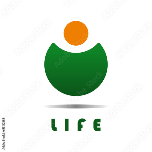 Agriculture logo with leaf symbol. Nature greening template.