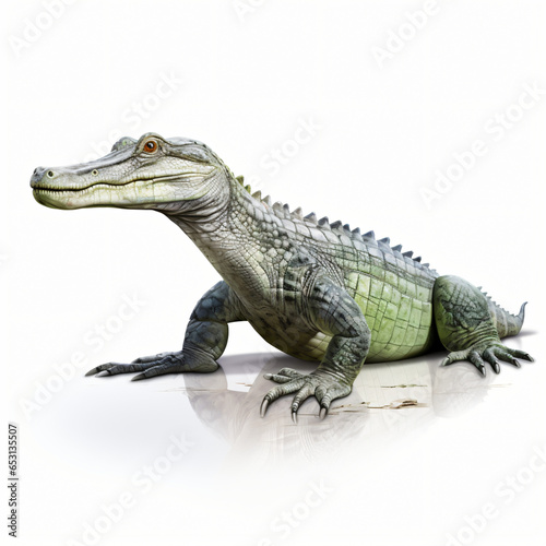 Gharial isolated on white background