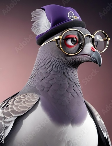 Prestige in Plumage - The Intellectual Elegance of Percy the Pigeon photo