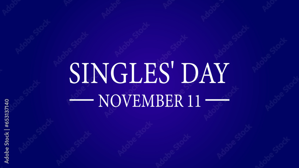 Singles Day beautiful and colorful background illustration design