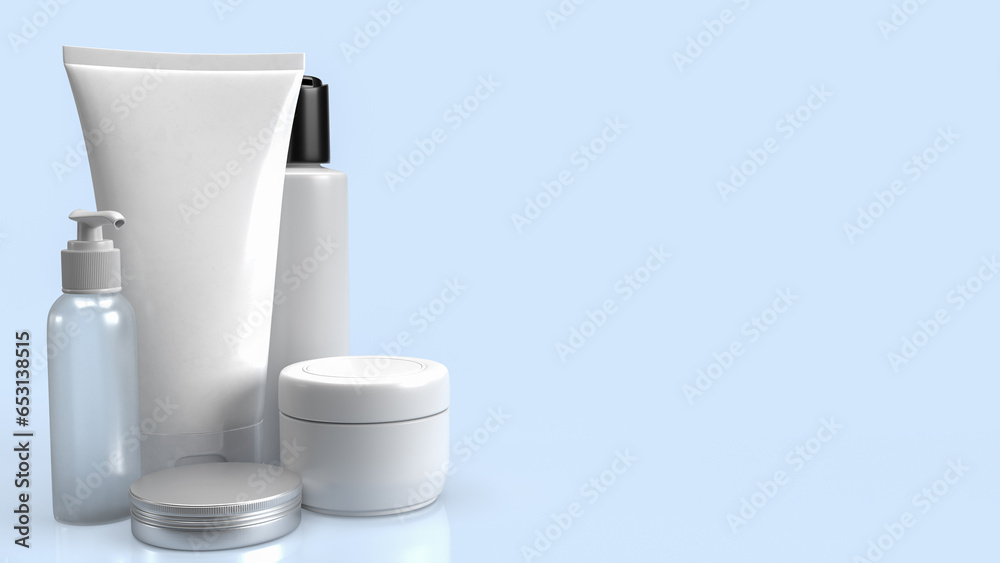 The mock up product for health and Advertising concept 3d rendering.