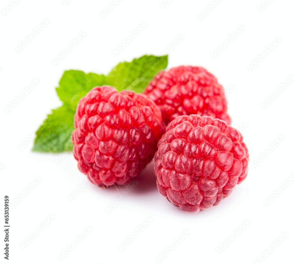 Raspberry with leaves Raspberry with leaves
