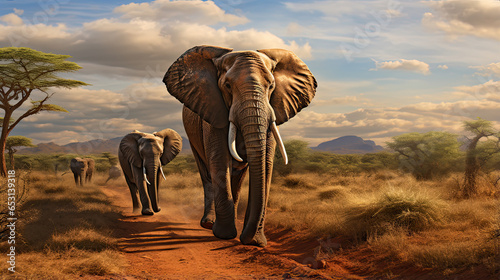 Elephants Tsavo East photo